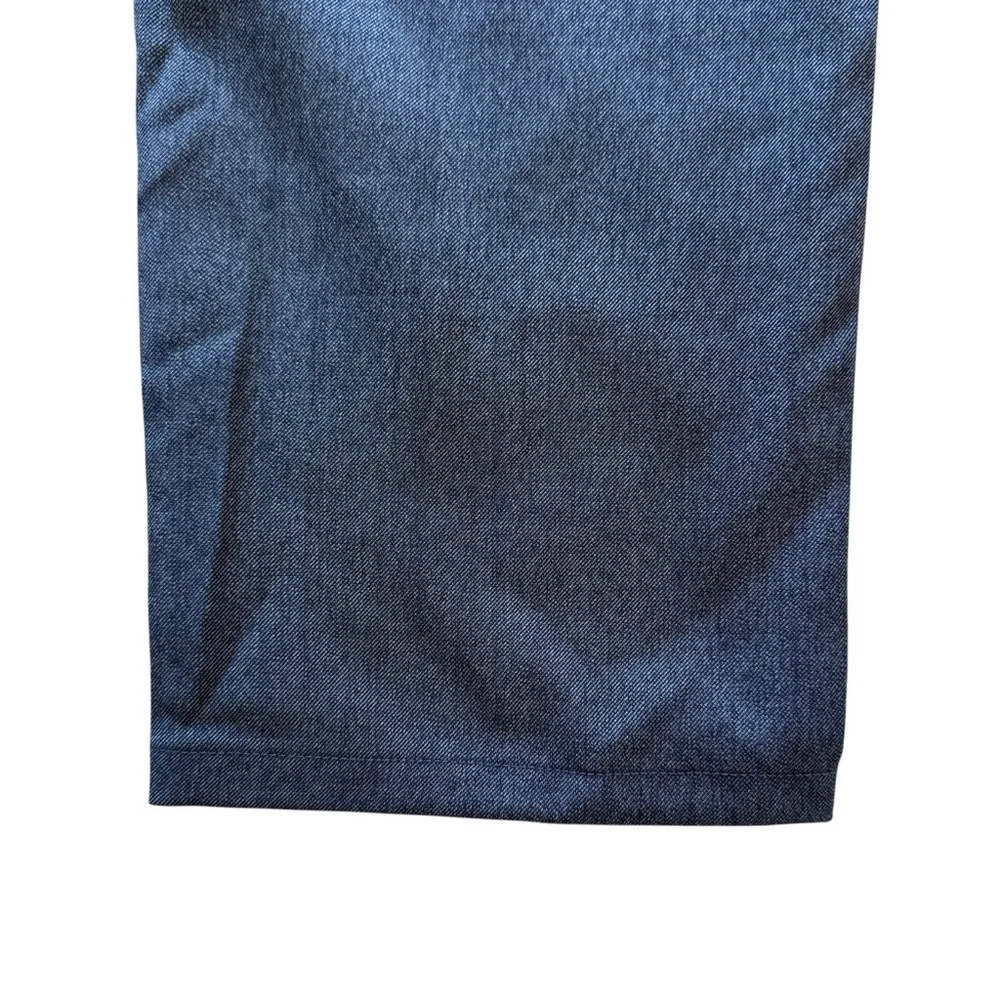 J. Hilburn Pants Mens 40x30 Blue Denim Look Straight Leg 5-Pocket Stretch Wool